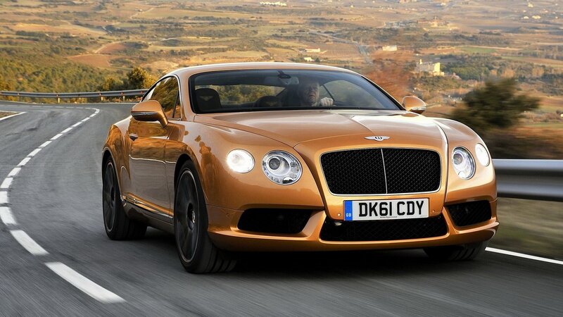 Golden Bentley Car — Gold, Dynamic, Afternoon