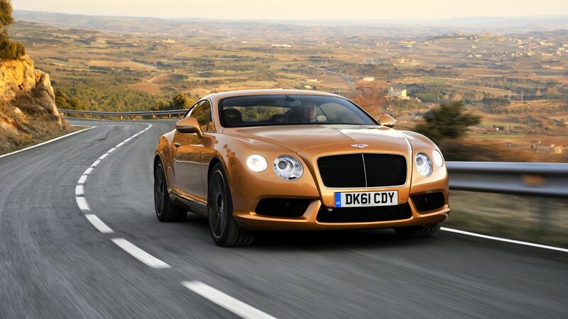 Golden Bentley Car