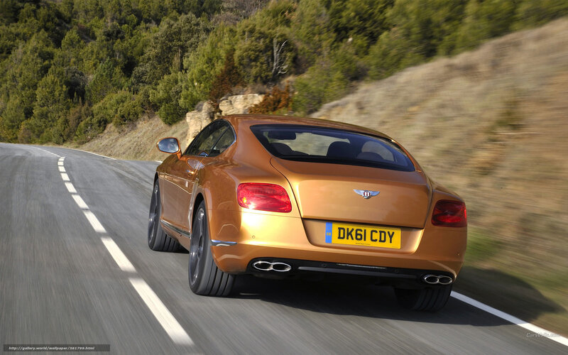 Golden Bentley Coupe — Gold, Dynamic, Afternoon