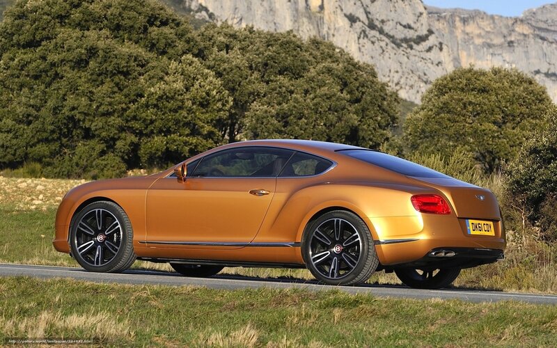 Golden Bentley Coupe — Gold, Serene, Afternoon