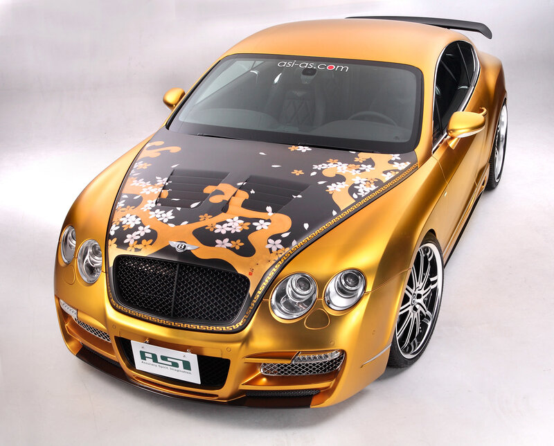 Golden Bentley with Floral Hood