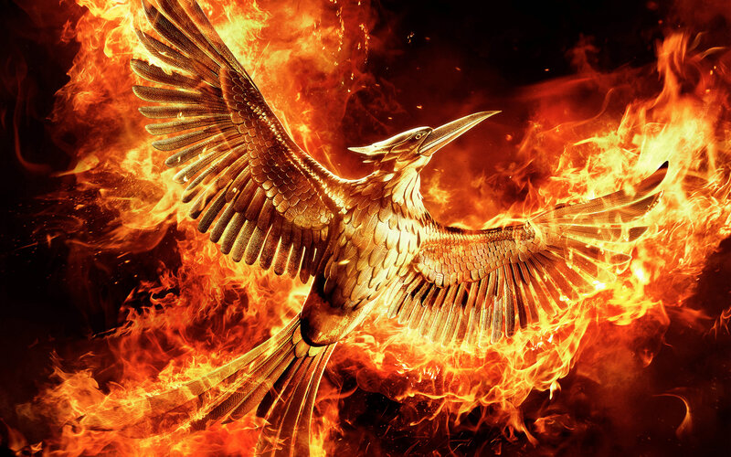 Golden Bird in Flames