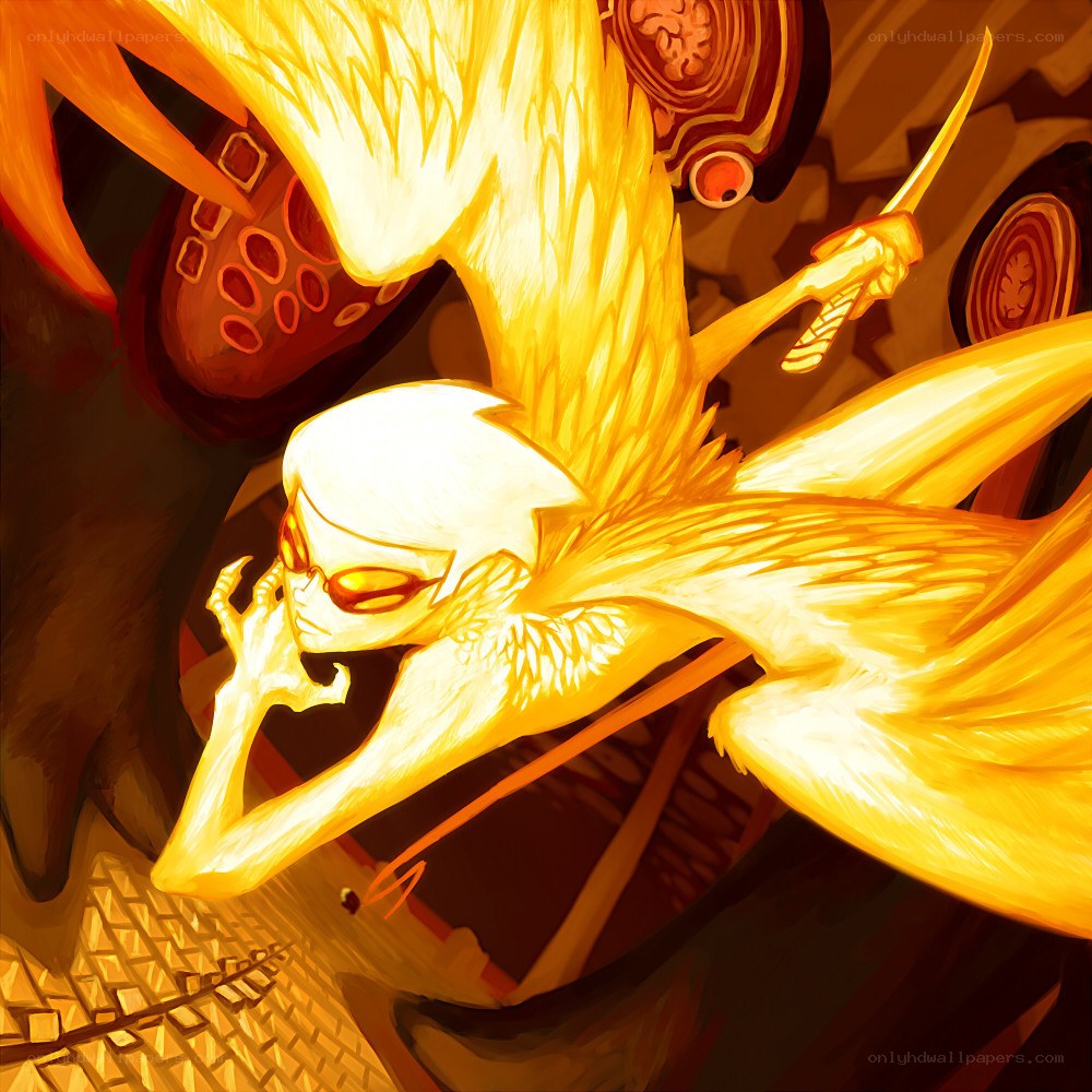 golden bird-like creature
