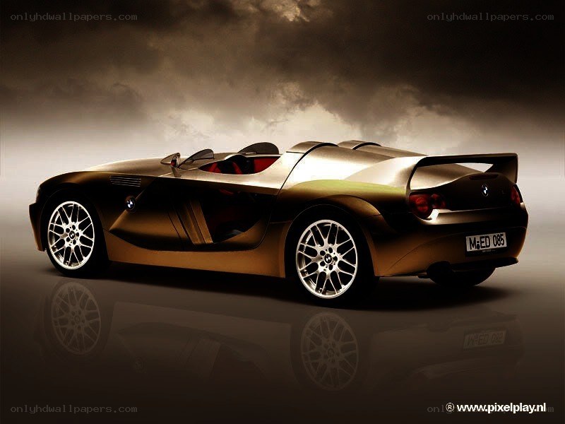 golden BMW concept car