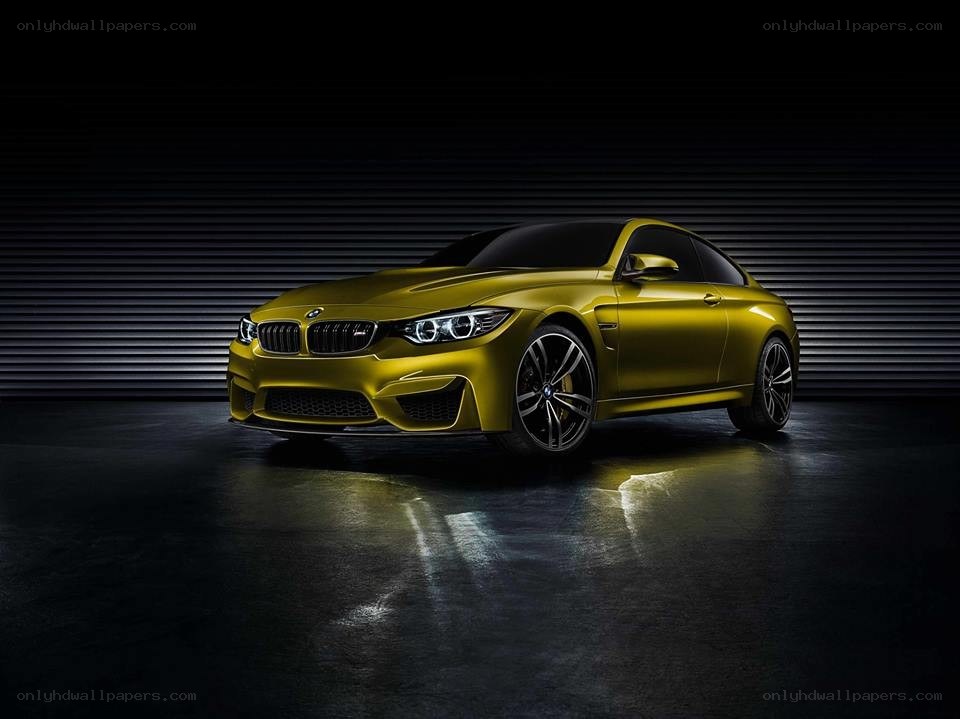 golden BMW M4 coupe
