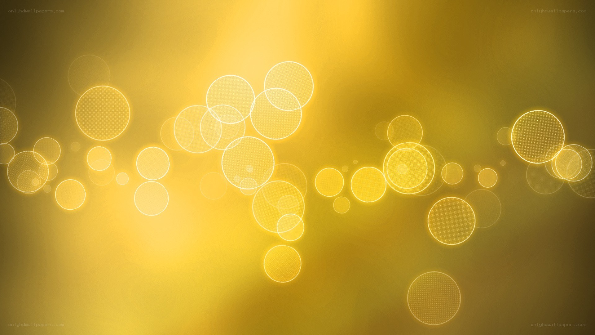 golden bokeh circles