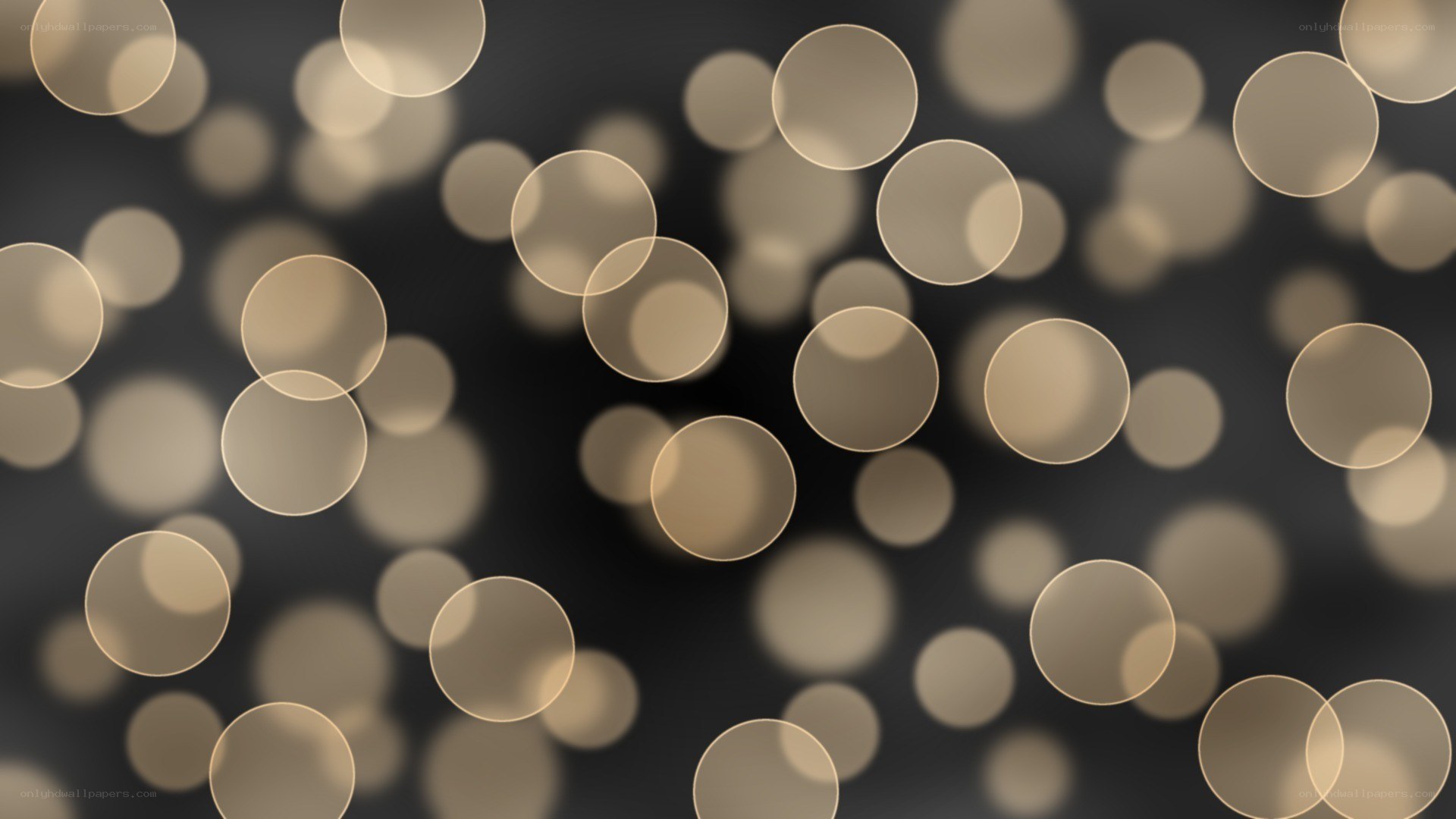 golden bokeh circles background