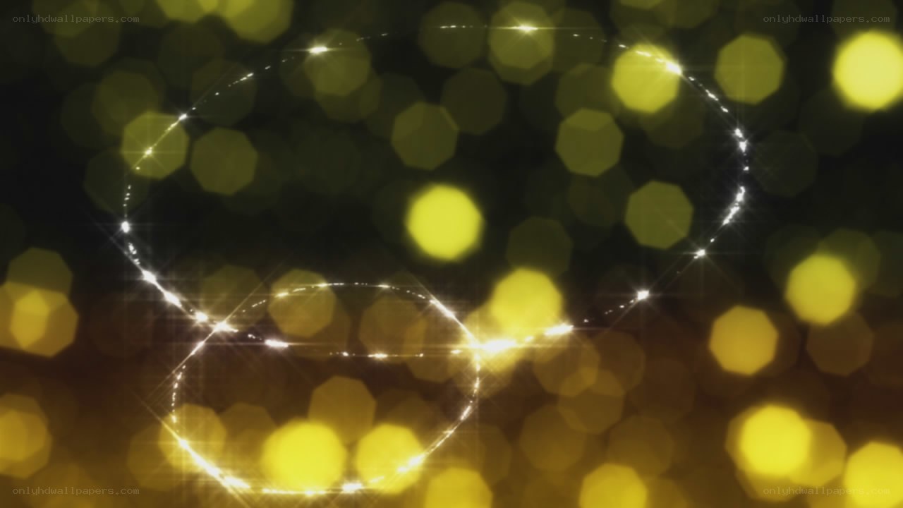 golden bokeh light circles
