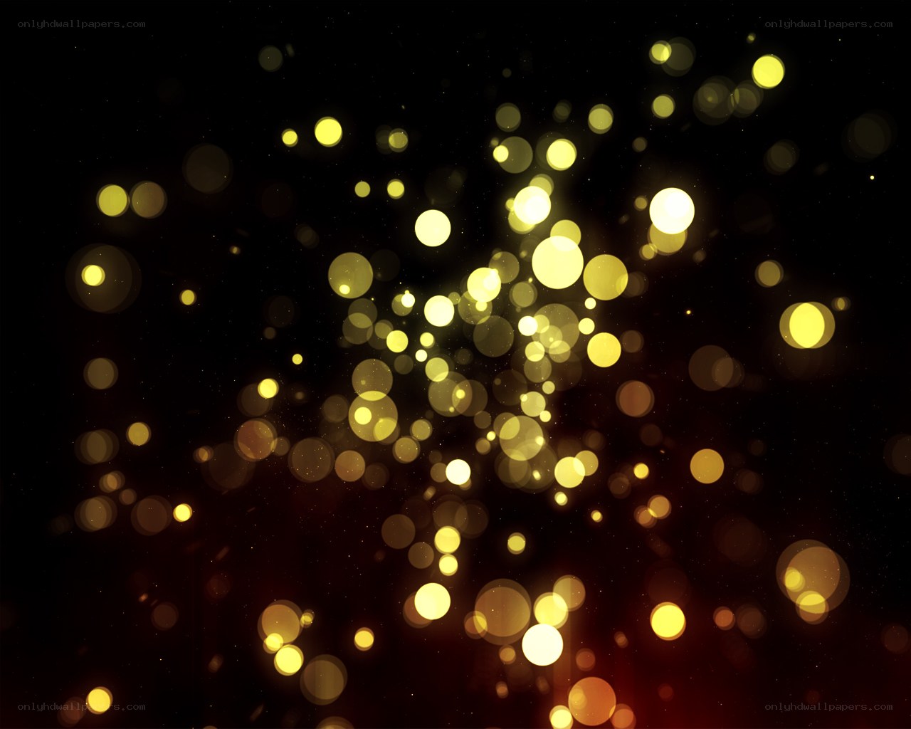 golden bokeh lights