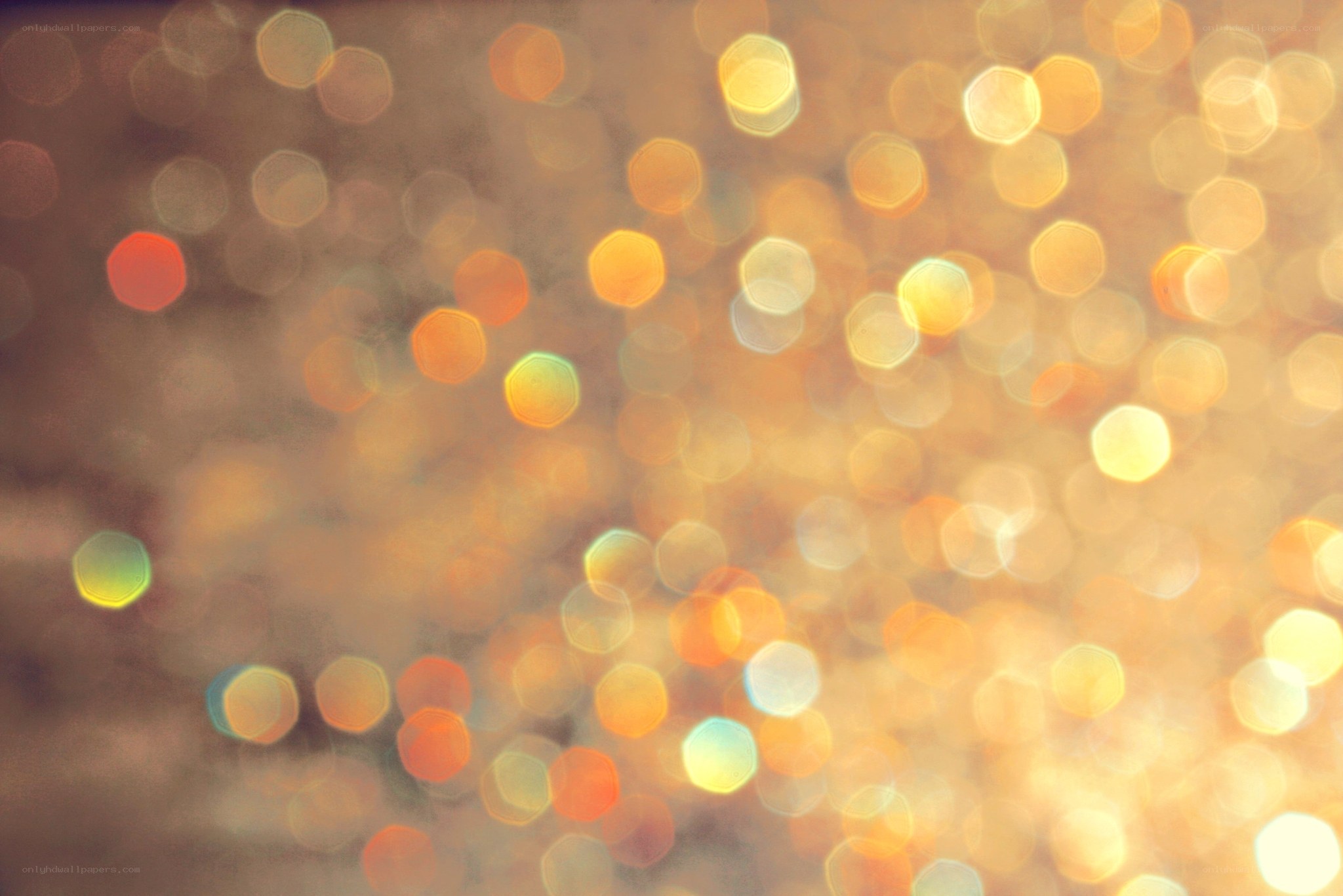 golden bokeh lights