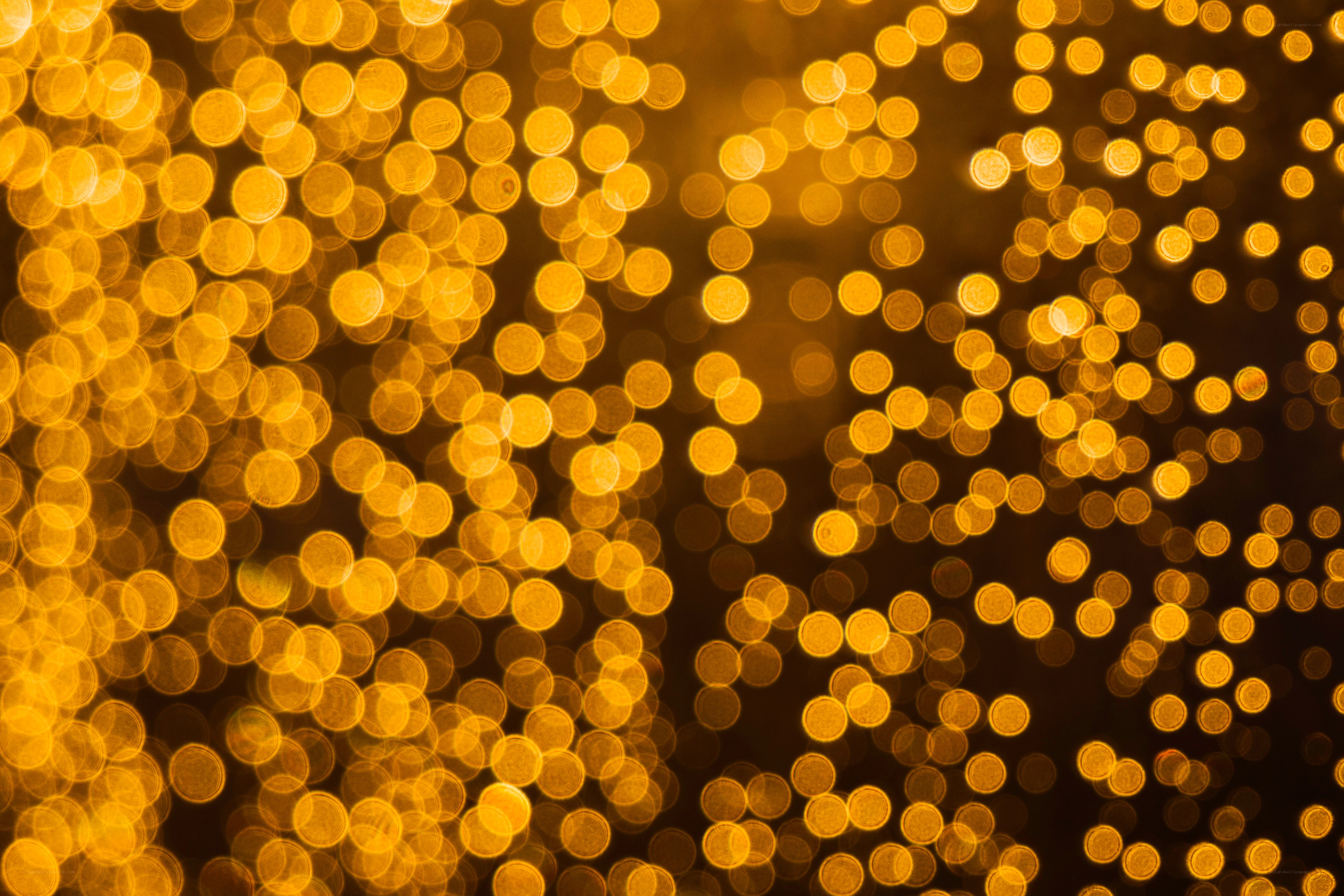 golden bokeh lights at night