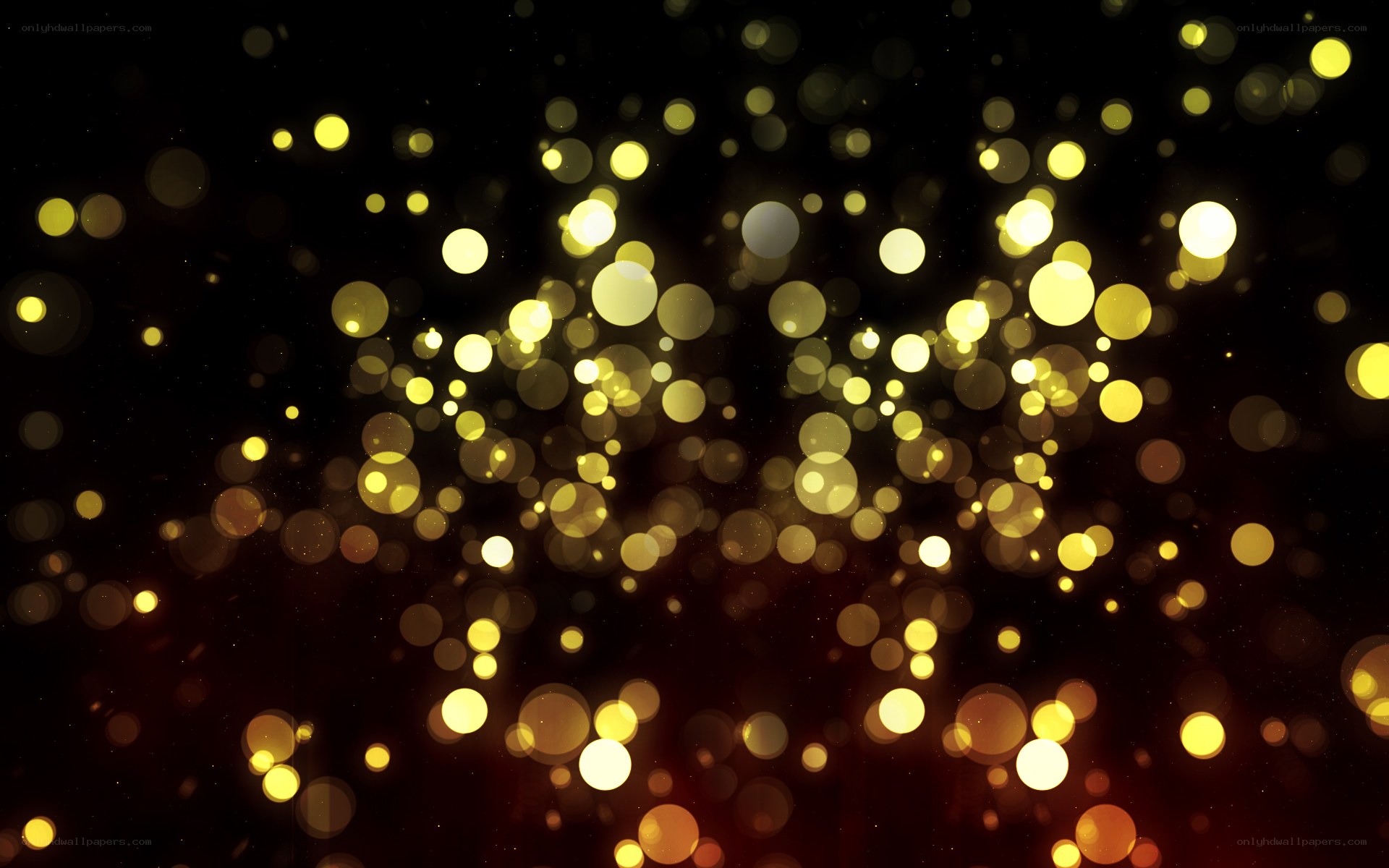 golden bokeh lights background