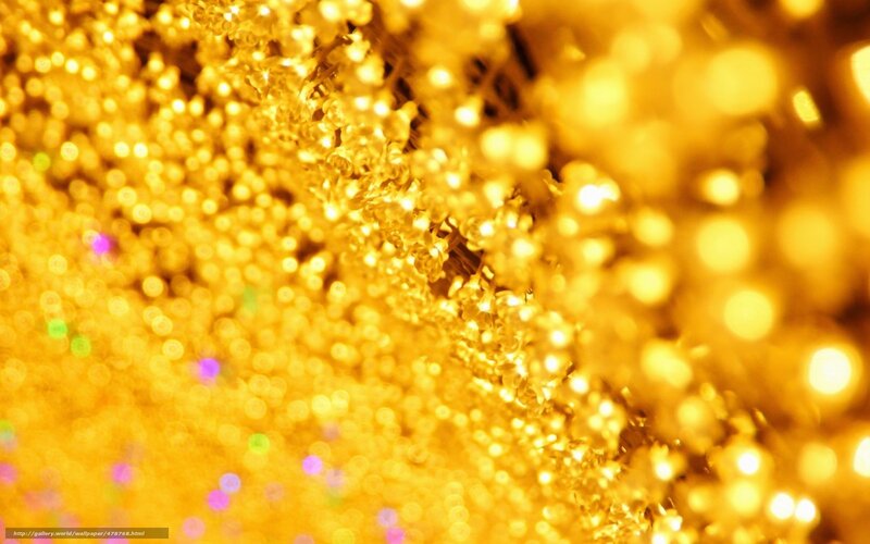 Golden Bokeh Lights — Gold, Sparkling