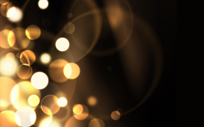 Golden Bokeh Lights — Gold, Warm, Abstract, Dark Background