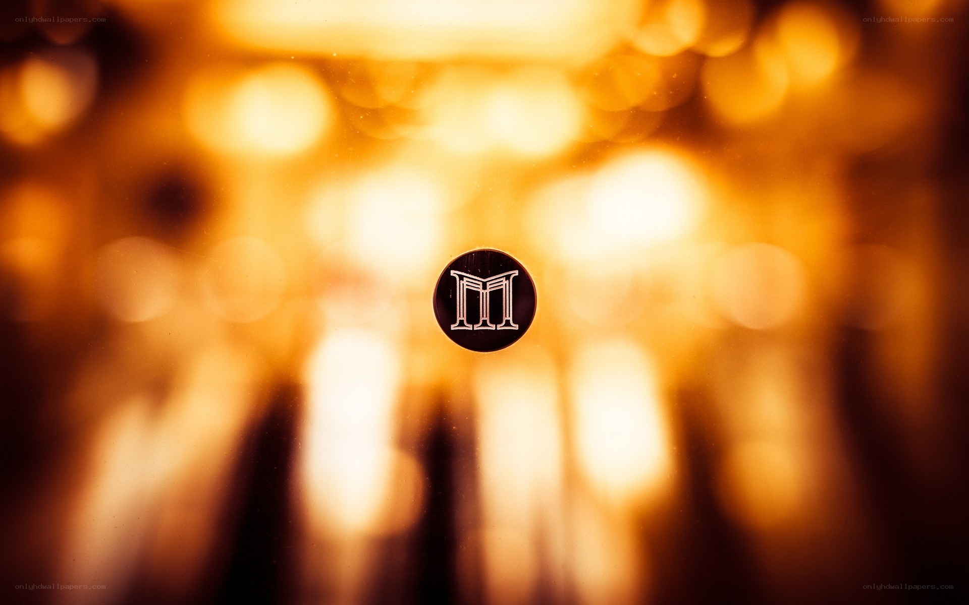 golden bokeh with logo
