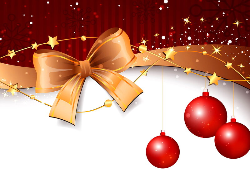 Golden Bow with Ornaments