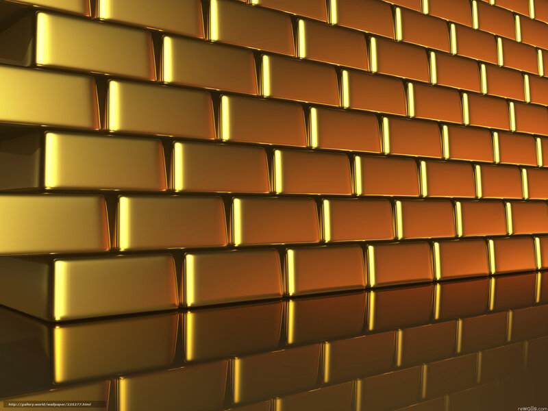 golden brick wall