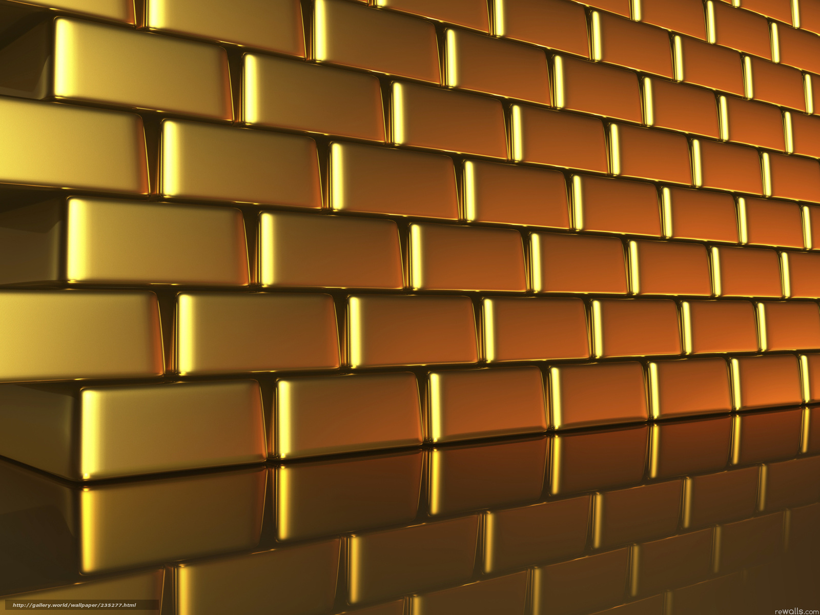 golden brick wall