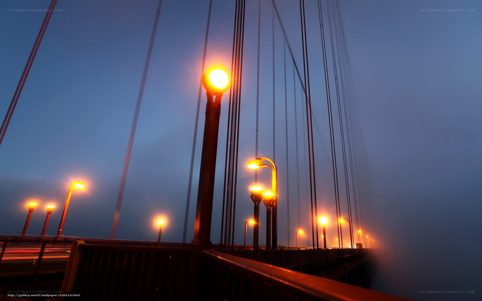 Golden Bridge Lights at Dusk