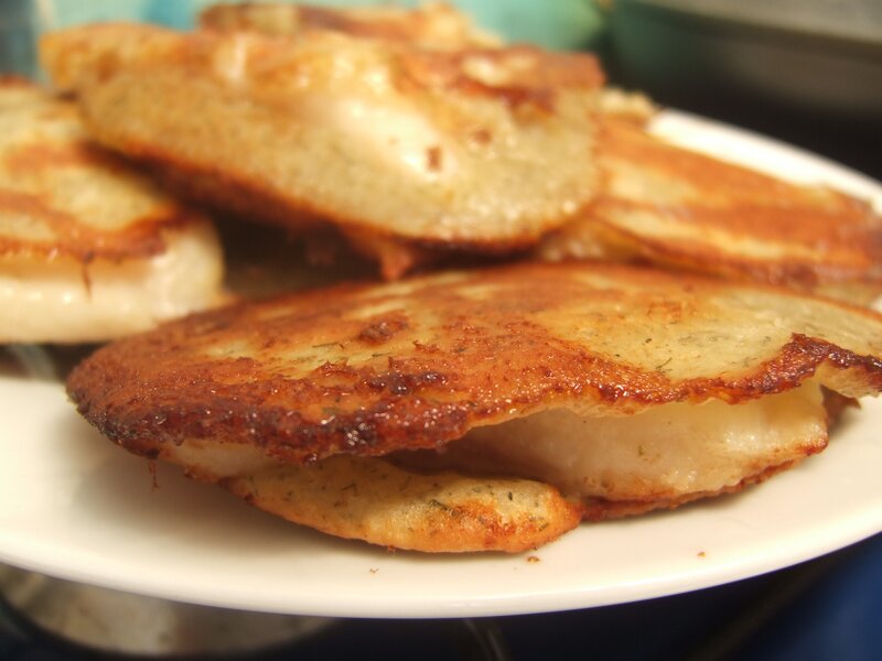 golden-brown potato pancakes