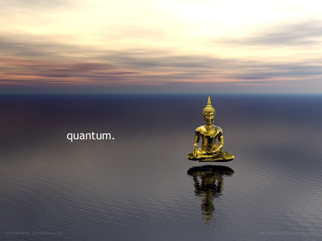 Golden Buddha on calm water