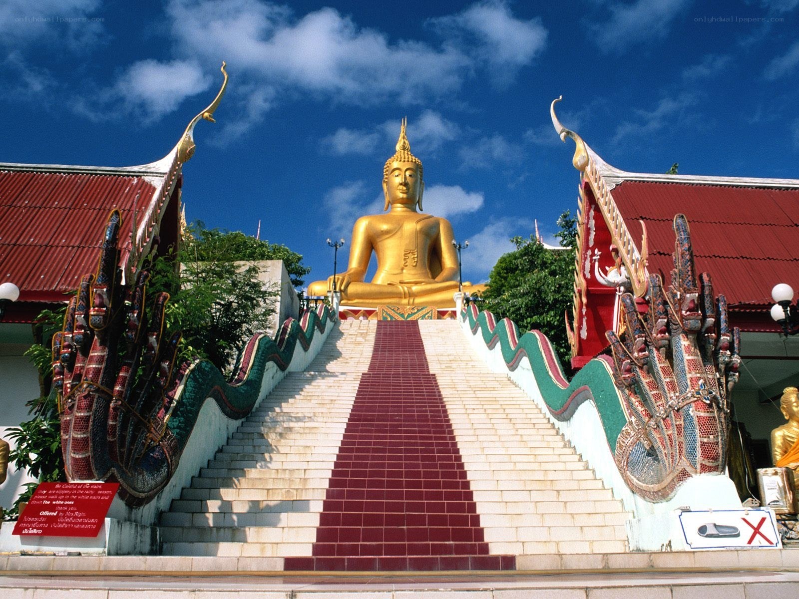 Golden Buddha statue at temple