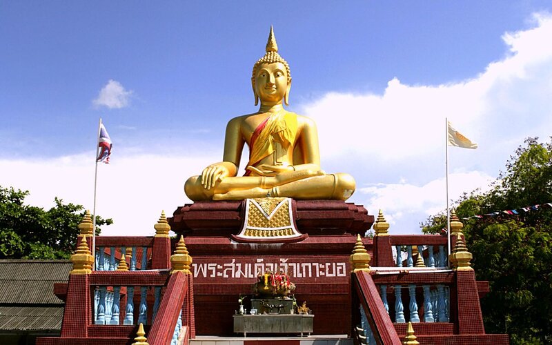 Golden Buddha statue at temple