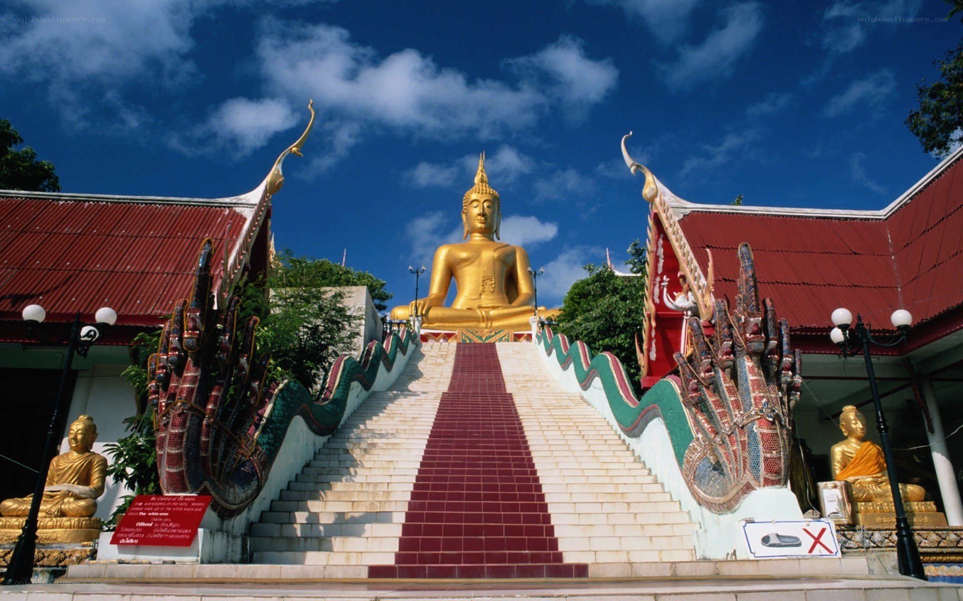 Golden Buddha statue at temple