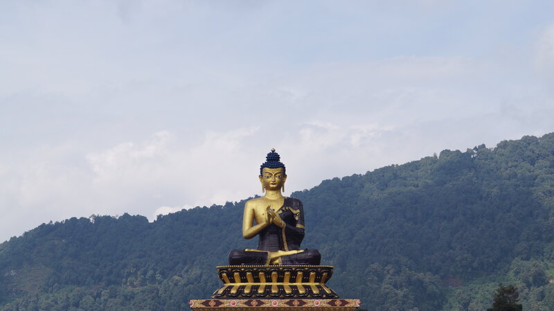 Golden Buddha Statue — Gold, Serene, Afternoon, Photograph, Mountain