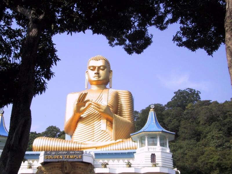 Golden Buddha Statue — Gold, Serene, Afternoon, Photograph