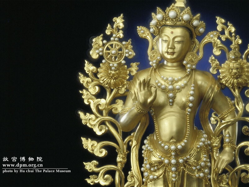 Golden Buddha Statue — Gold, Serene, Photograph, Jewelry