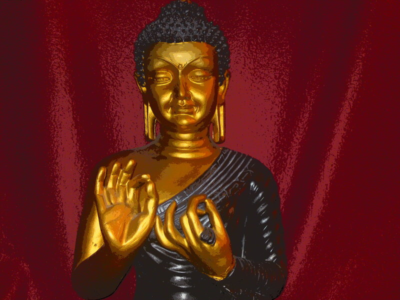 Golden Buddha Statue — Gold, Serene