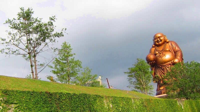 Golden Buddha Statue — Green, Serene