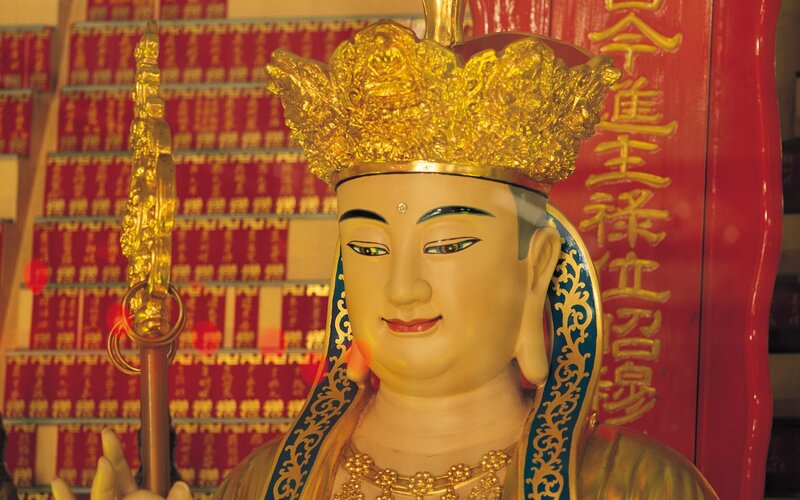 Golden Buddha statue in temple