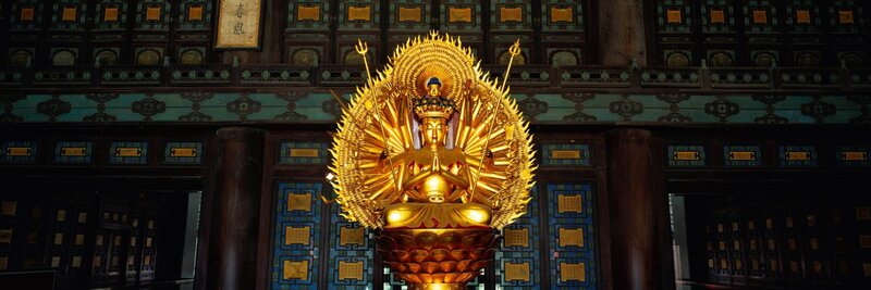Golden Buddha statue in temple