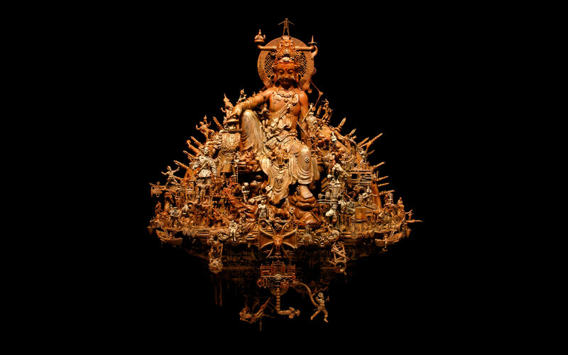 Golden Buddhist sculpture