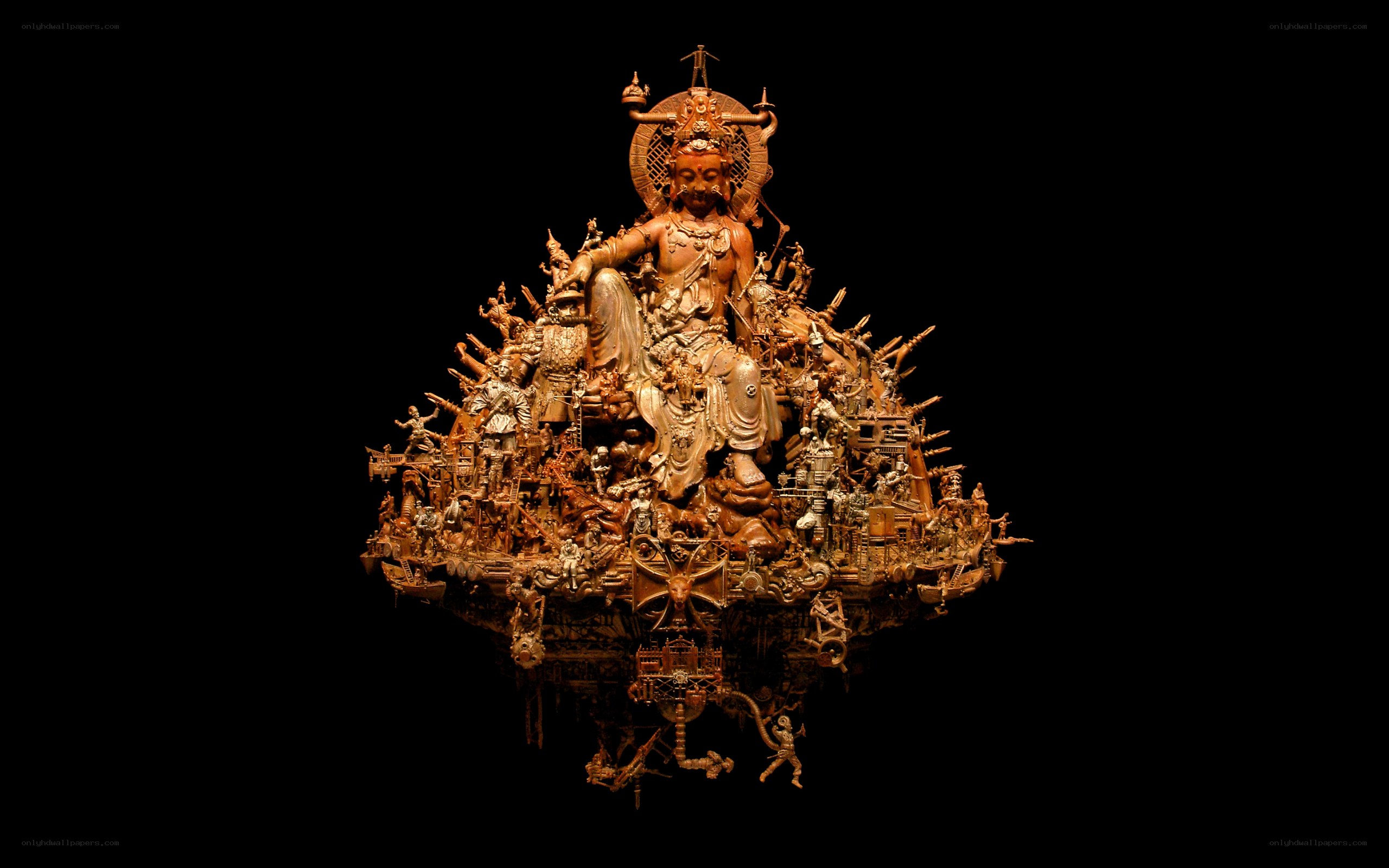 Golden Buddhist sculpture
