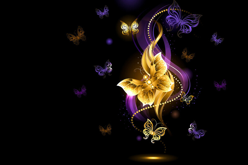 Golden Butterfly Design