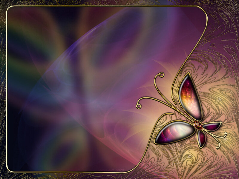 Golden Butterfly Ornament