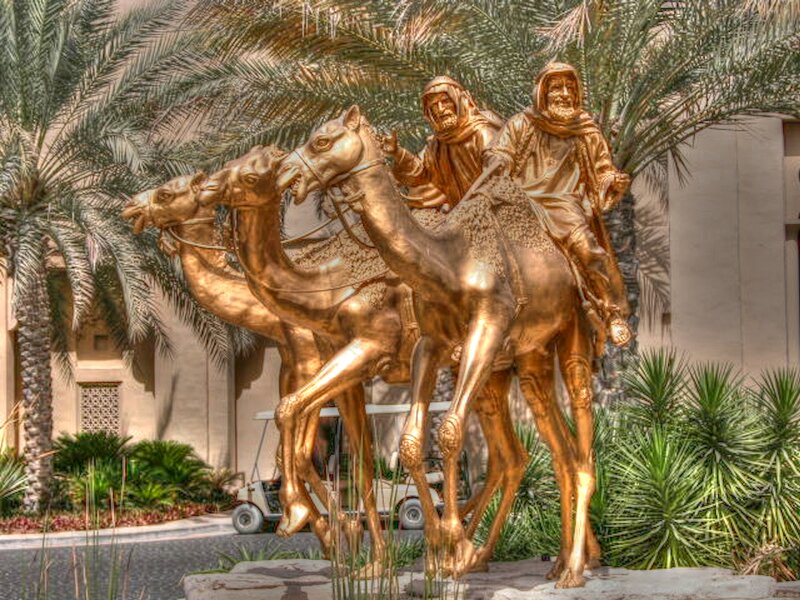 Golden Camel Statue