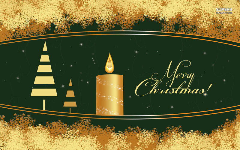 Golden Candle and Trees