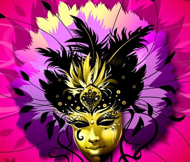 Golden Carnival Mask