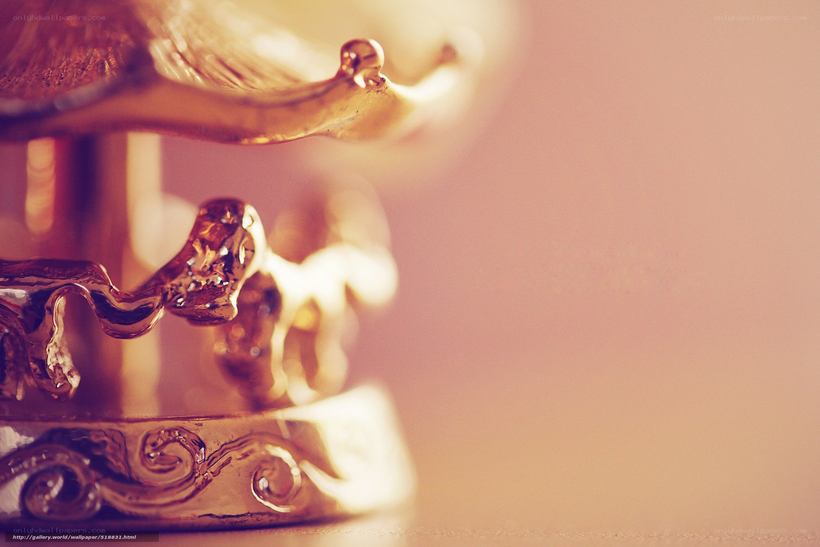 golden carousel ornament