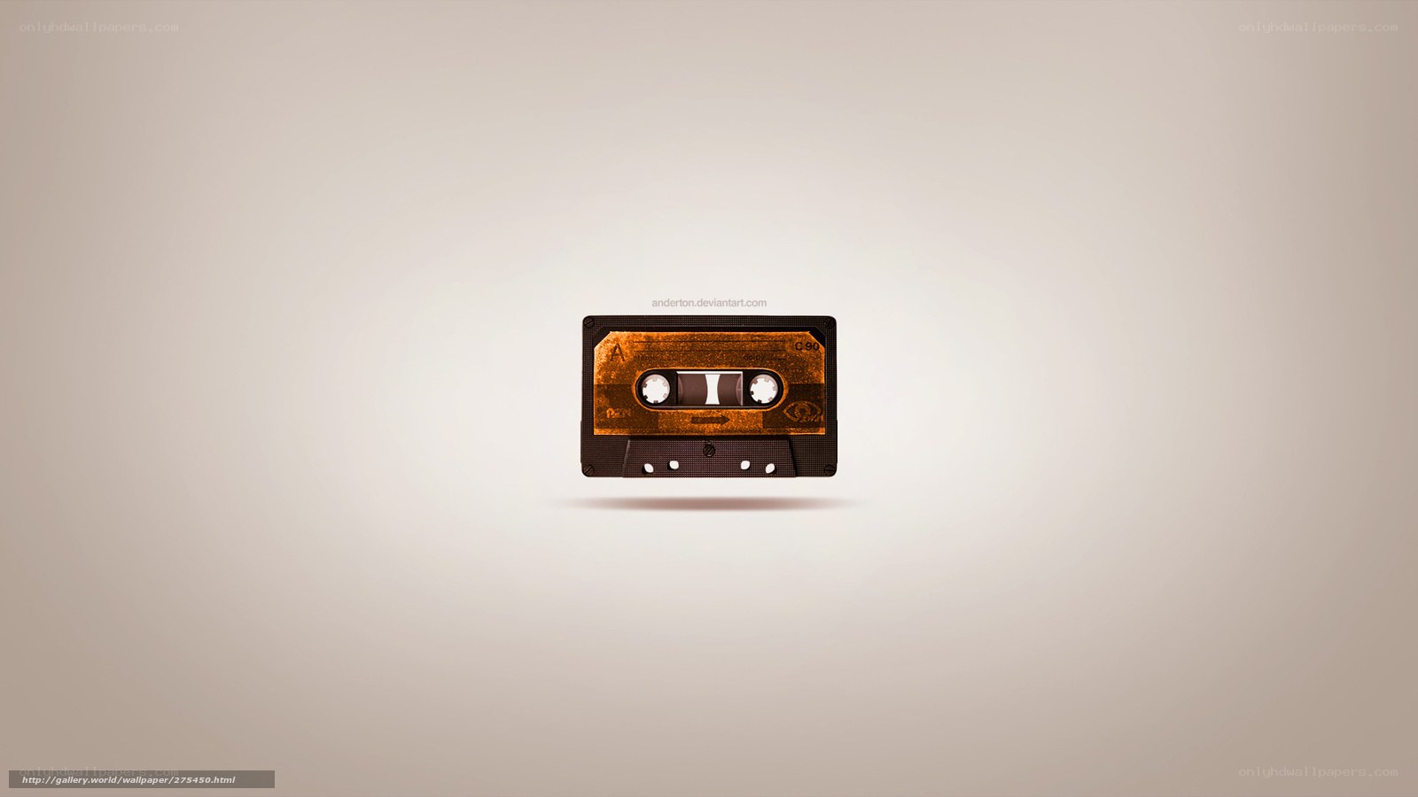 Golden cassette tape