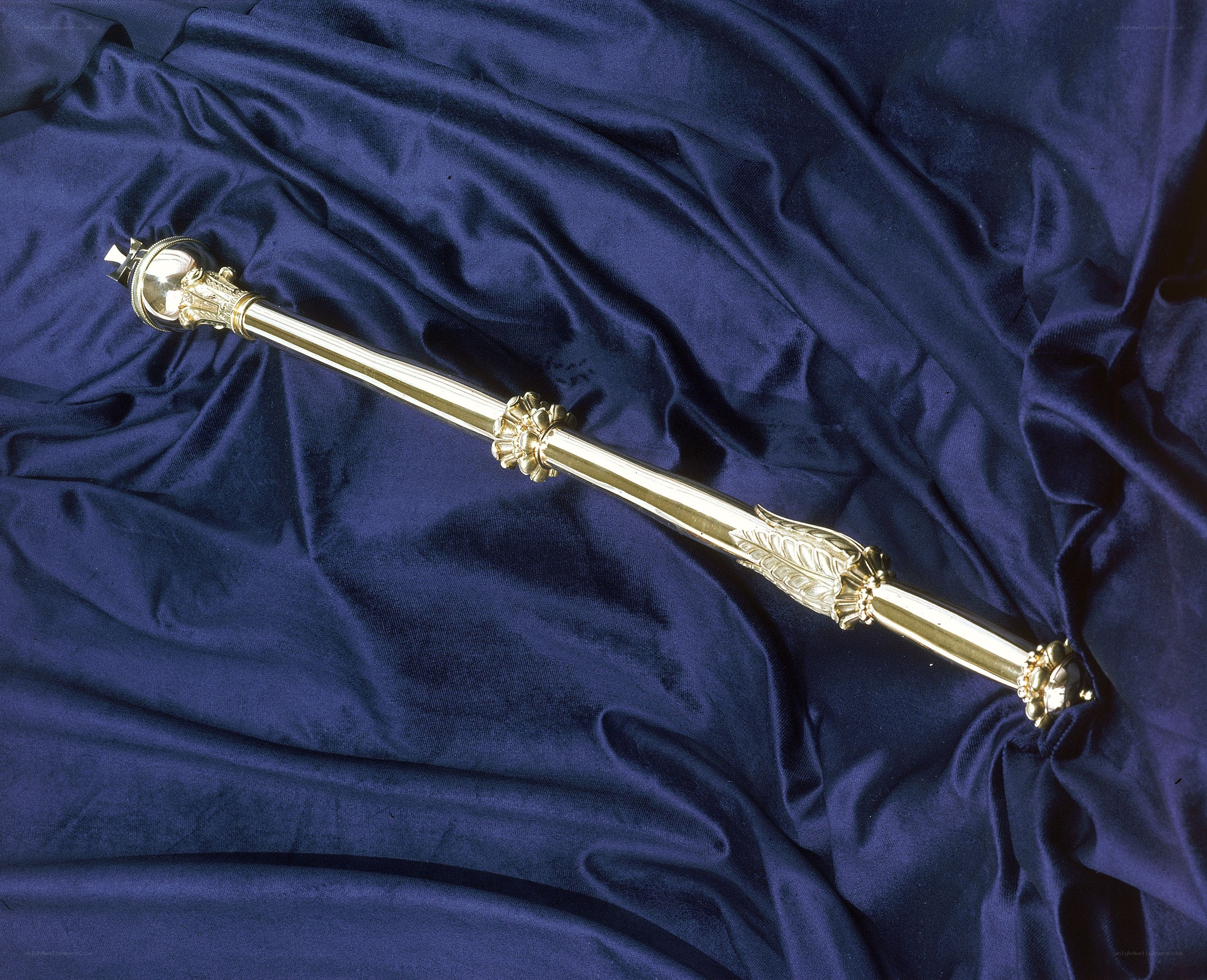 Golden ceremonial staff