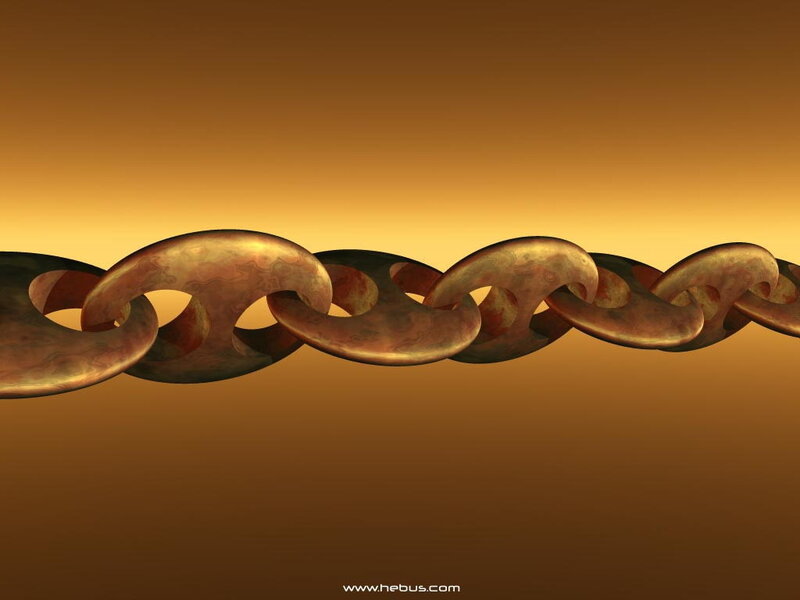 golden chain on gradient background