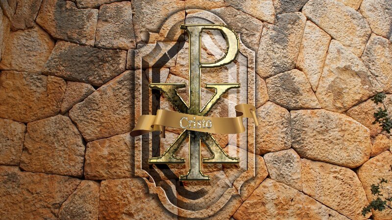Golden Chi Rho Symbol