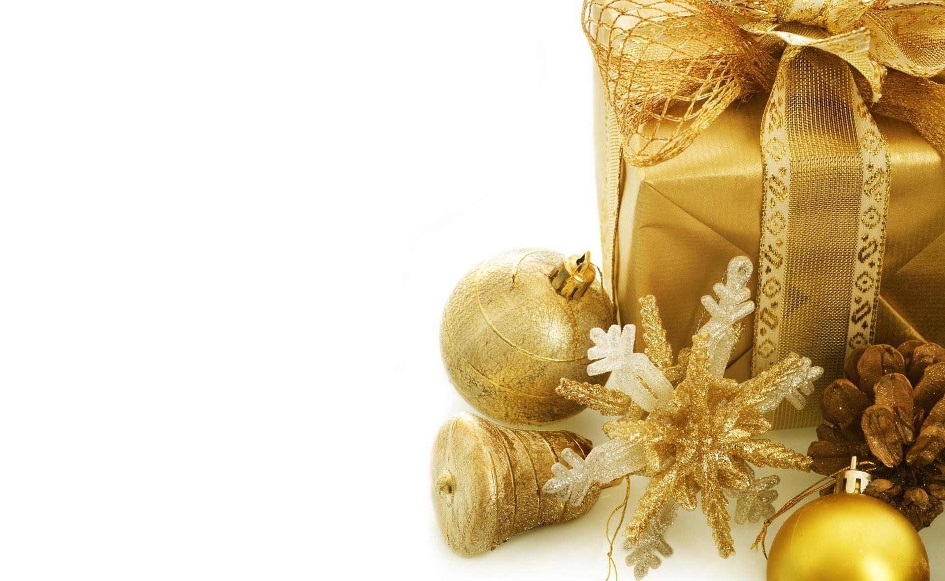 Golden Christmas decorations