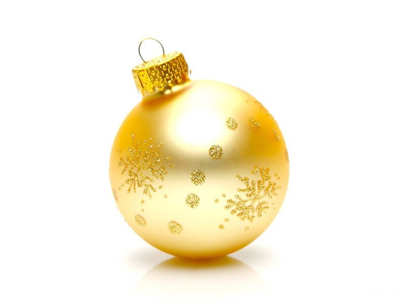 golden Christmas ornament