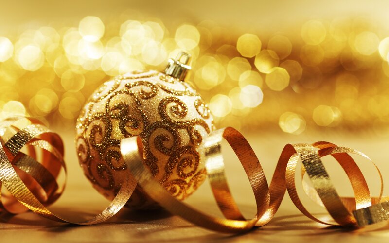 golden christmas ornament